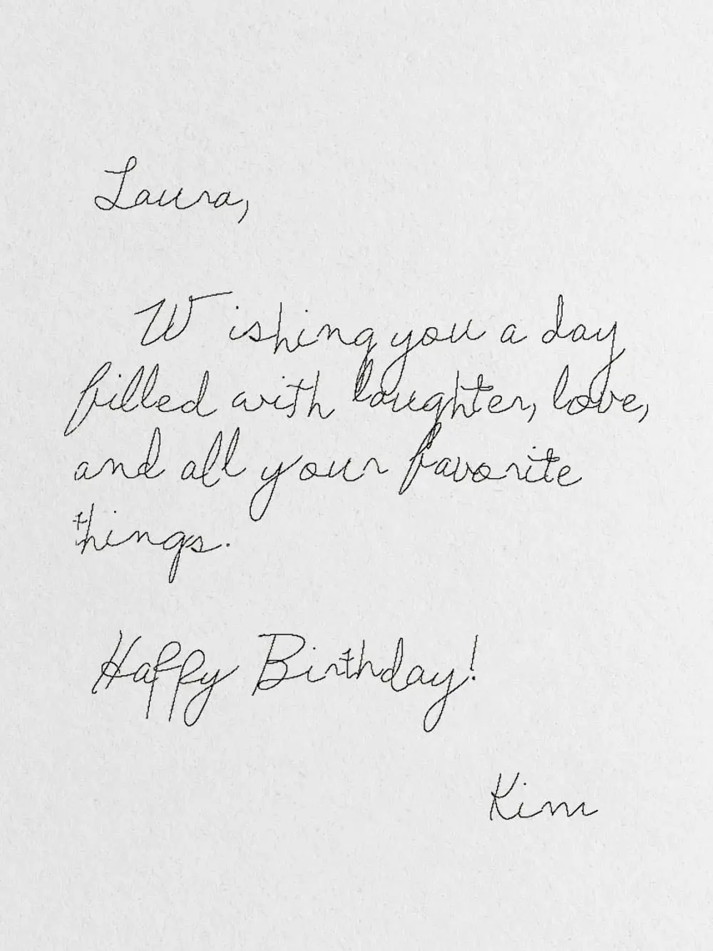 Upcoming right page for Birthday cards