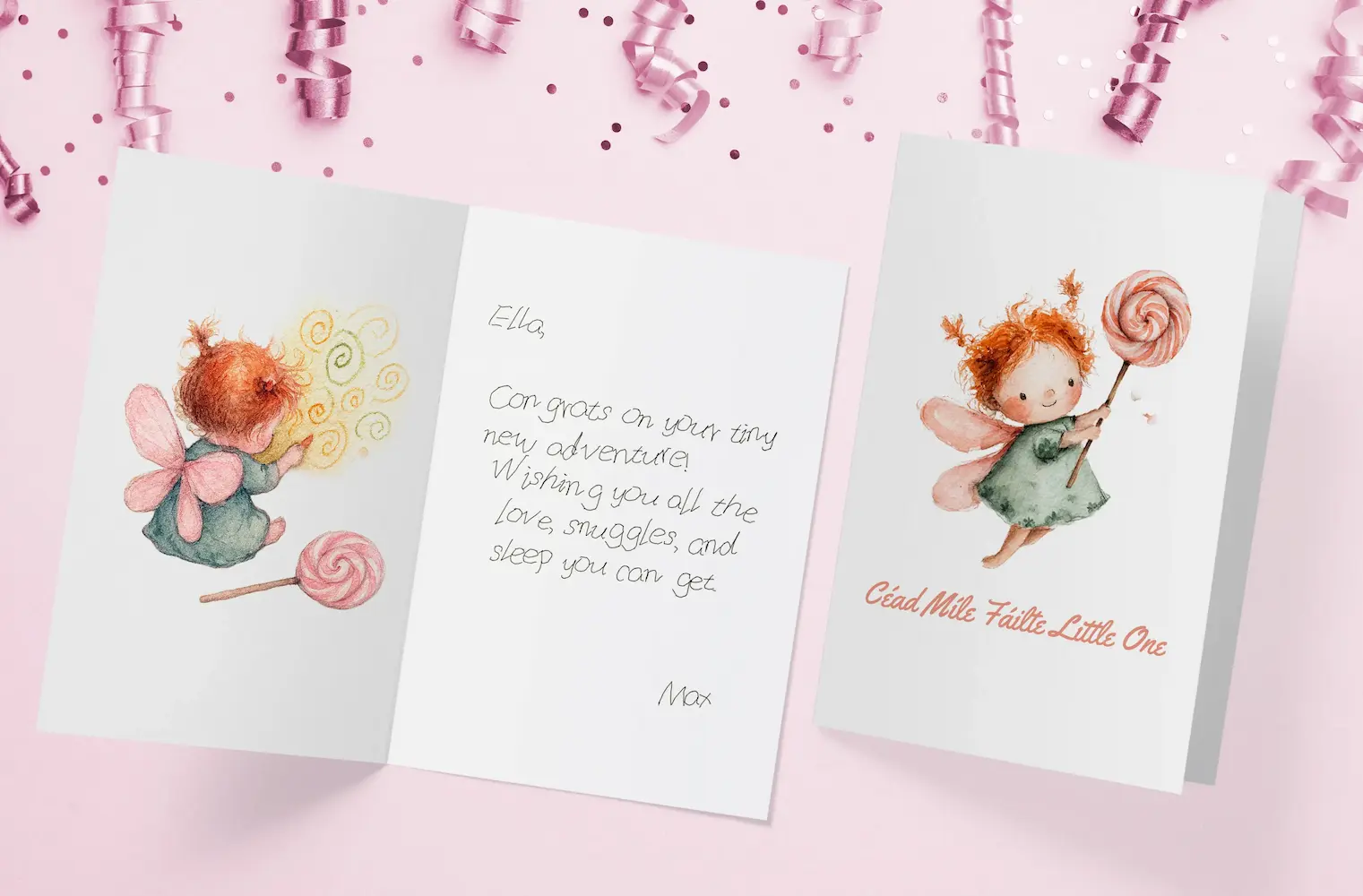 A charming baby announcement card design
