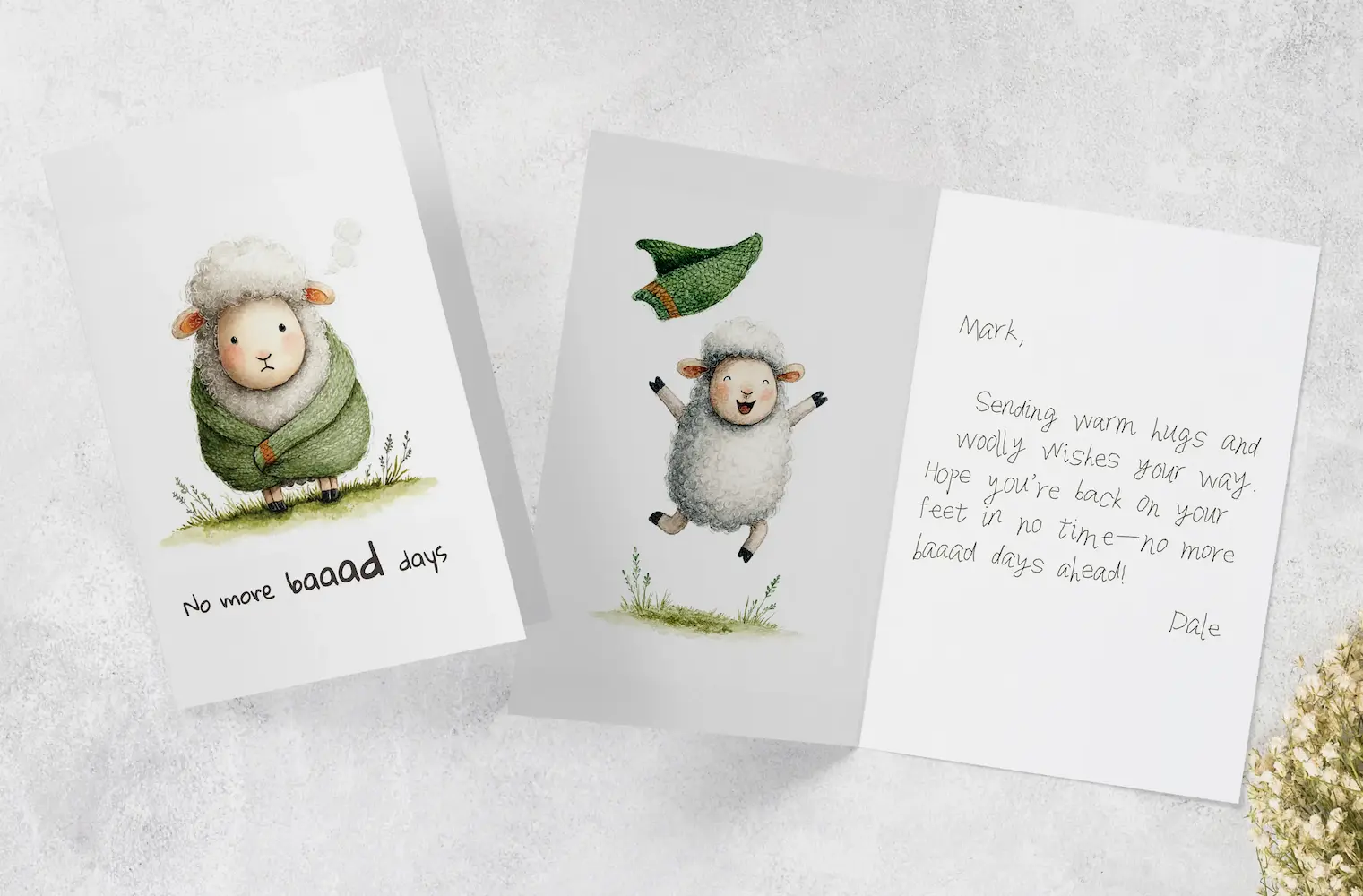 A comforting get well soon card