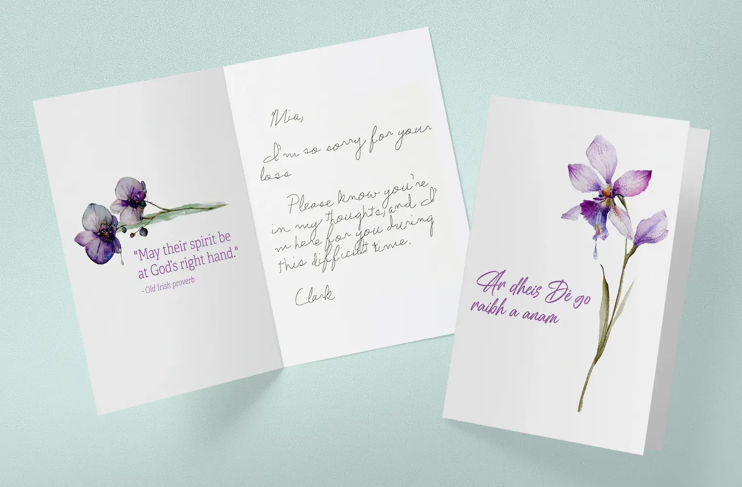 A thoughtful sympathy card design